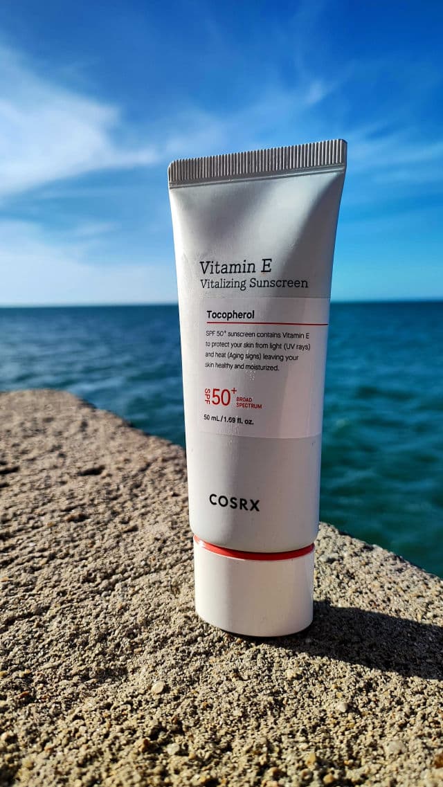 COSRX Vitamin E Vitalizing Sunscreen SPF50+ review photo by MySkinToday