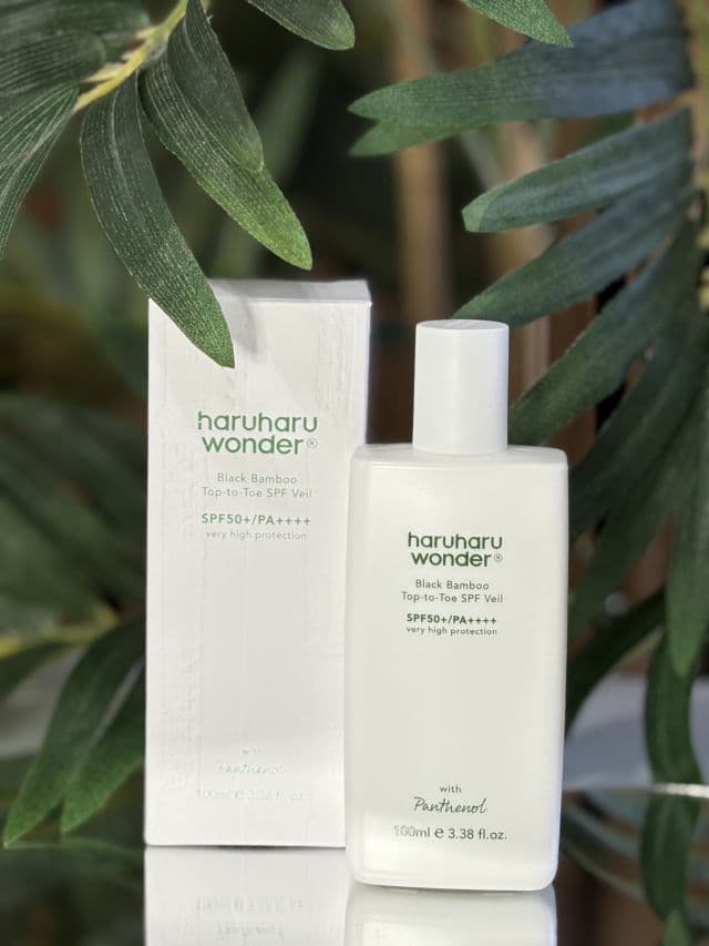 HaruHaru WONDER Black Bamboo Top-to-Toe SPF Veil SPF50+ PA++++ review photo by GloweeBeautyClub