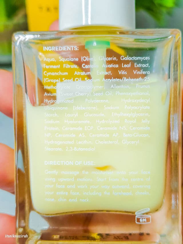 TATA GALTIER Bertine Moisturising Gel Cream review photo by itsniknazirah