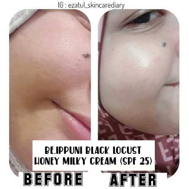 Be.Ippuni Black Locust Honey Milky Cream SPF25  review photo by ezatulSkincareDiary