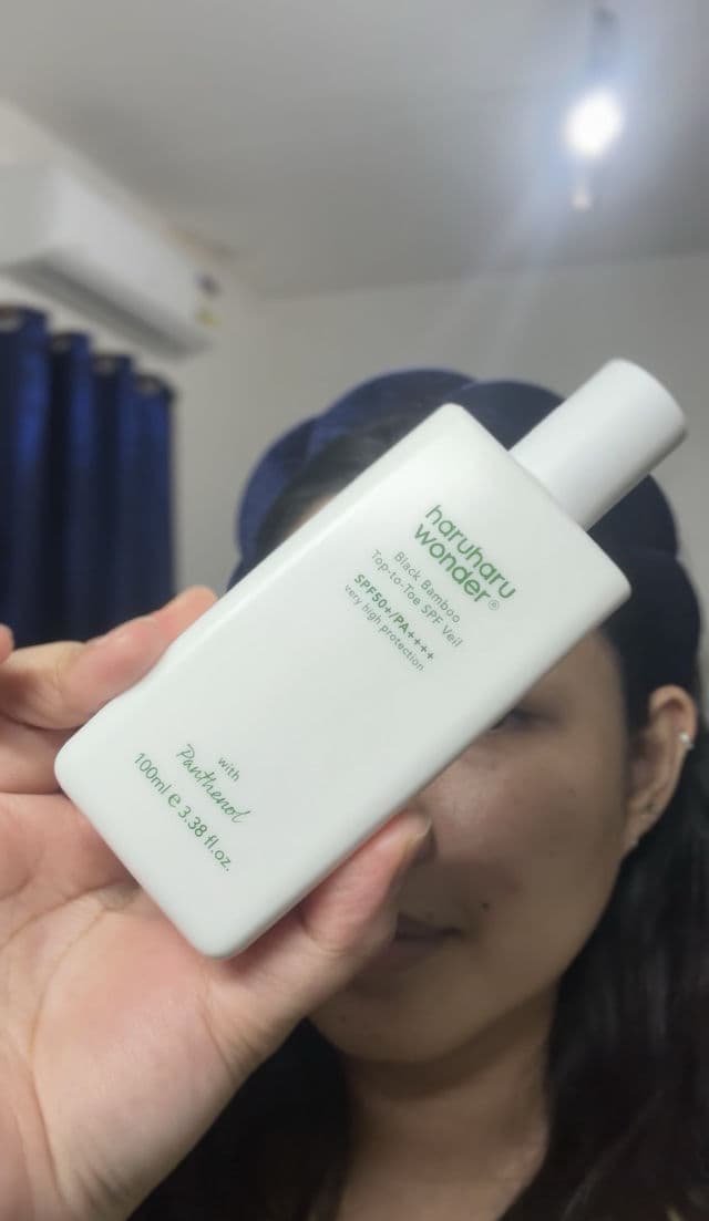HaruHaru WONDER Black Bamboo Top-to-Toe SPF Veil SPF50+ PA++++ review photo by aiieeskin