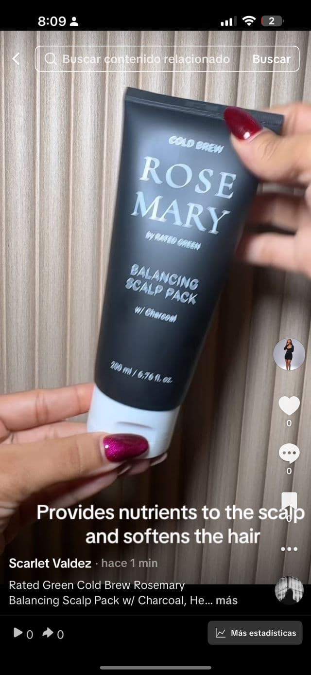 Rated Green Cold Brew Rosemary Balancing Scalp Pack with Charcoal review photo by profescarlet