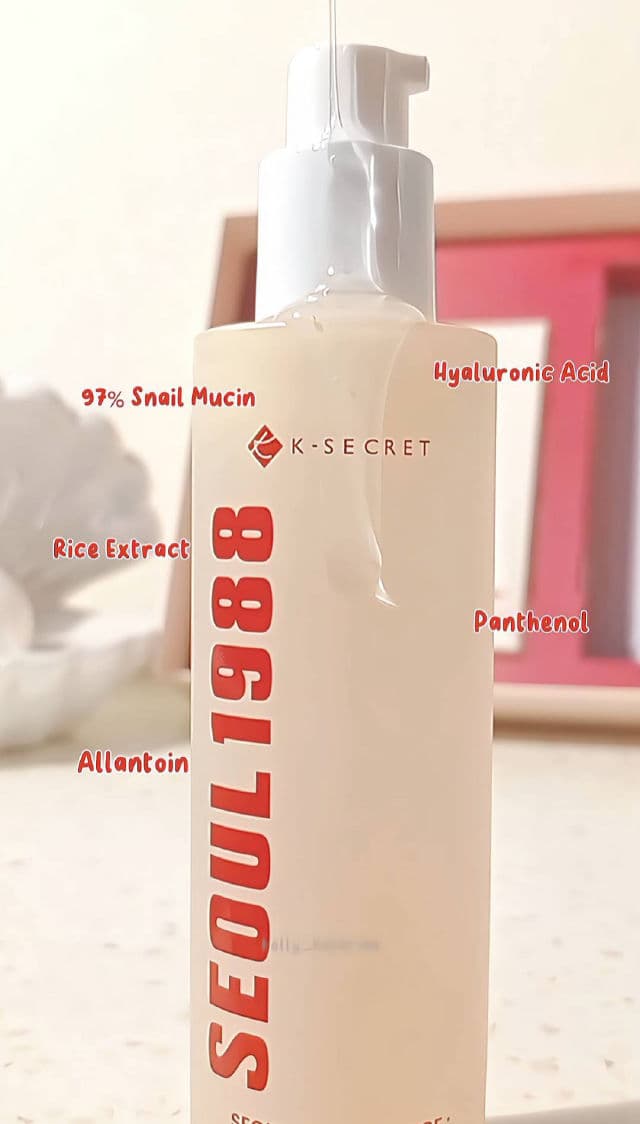 K-Secret Seoul 1988 Essence: Snail Mucin 97% + Rice review photo by Hollykatarina