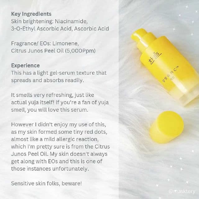 Hanyul Yuja VITA-C™ Serum review photo by Masktery