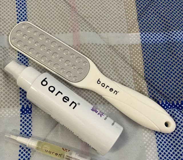 Baren Callus Remover Kit for Feet: Foot File & Peeling Foot Spray review photo by Bazz