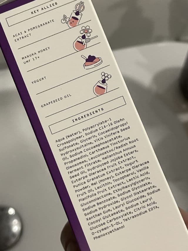 PSA Reset: Acai & Manuka Honey Nourishing Cleanser review photo by jazzgirlsaround