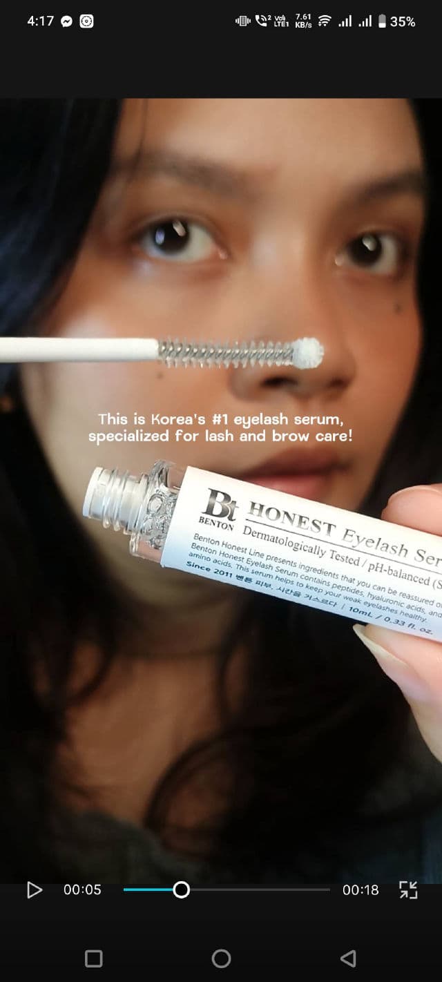 BENTON Honest Eyelash Serum review photo by Piya
