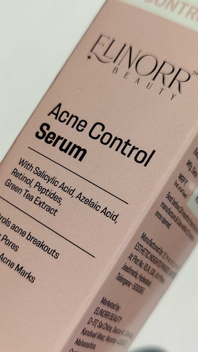 Elinorr Beauty Acne Control Serum review photo by skincadenza
