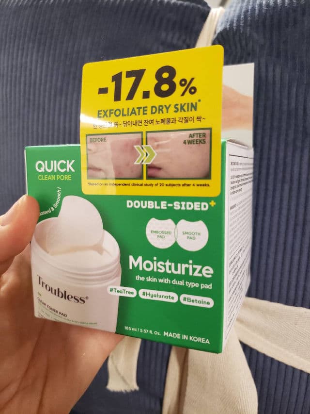 Troubless Clear Toner Pad review photo by Jackies