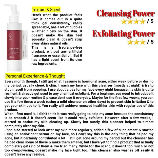 SNP Salicylic Gel Cleanser review photo by whenfarhanareviews