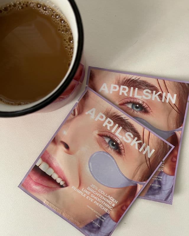 APRIL SKIN 25% Collagen Brightening & Wrinkle Smoothing Purple Eye Patches review photo by ReeneeReviews