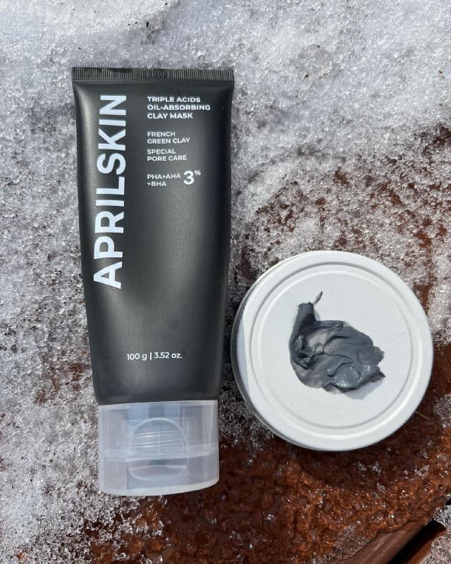 APRIL SKIN Triple Acids Oil Absorbing Clay Mask review photo by ReeneeReviews