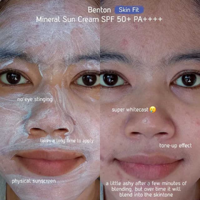 BENTON Mineral Sun Cream SPF50+/PA++++ review photo by nindysarchive
