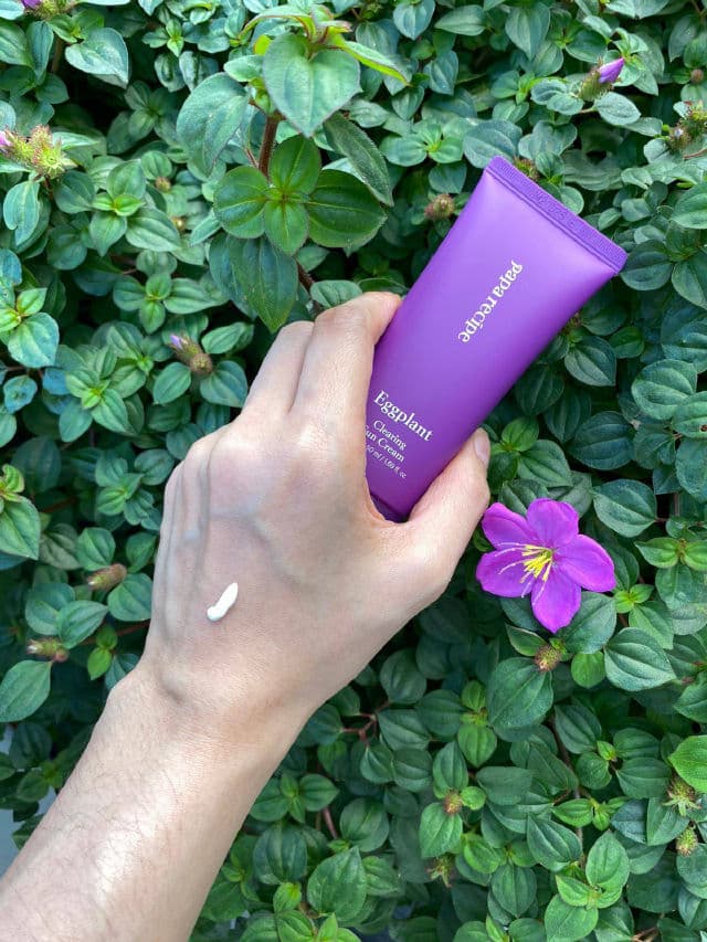 PAPA RECIPE Eggplant Sun Cream SPF50+ PA++++ review photo by veagee