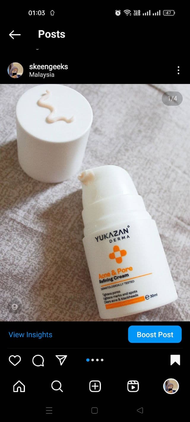 Yukazan Acne & Pore Refining Cream review photo by skeengeeks