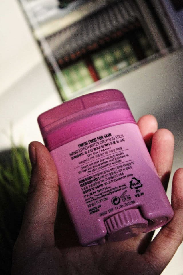 Farmskin Fresh Food for Skin Mangosteen Water Drop Sun Stick SPF 50+ PA++++ review photo by skeengeeks