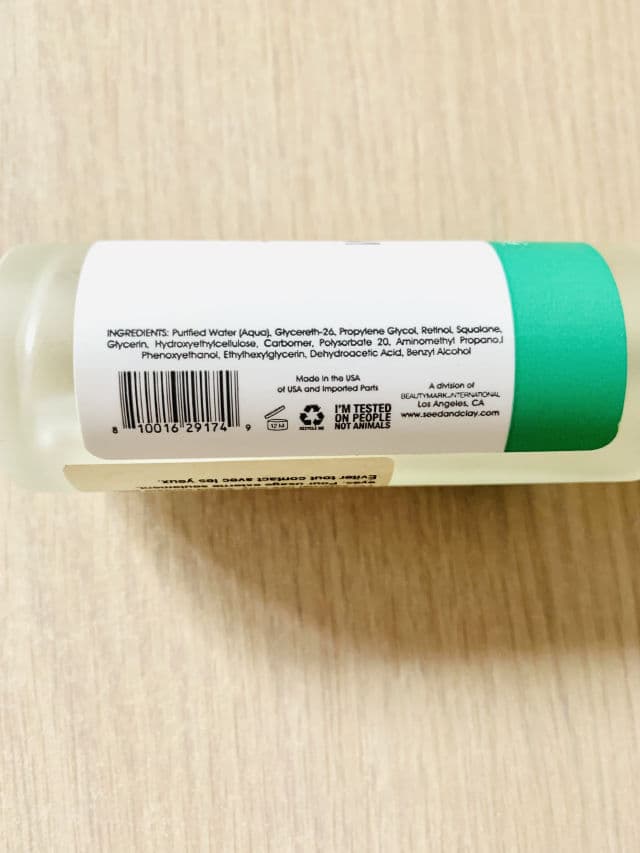 Seed+Clay Retinol Clarifying Skin Serum review photo by Radiant1111