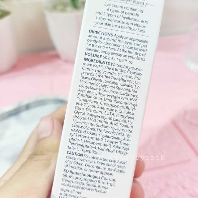 SNP Prep Peptaronic Eye Cream review photo by Diyaaah