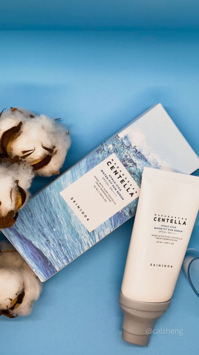 SKIN1004 Madagascar Centella Hyalu-Cica Water-Fit Sun Serum SPF50+ PA++++ review photo by calzheng