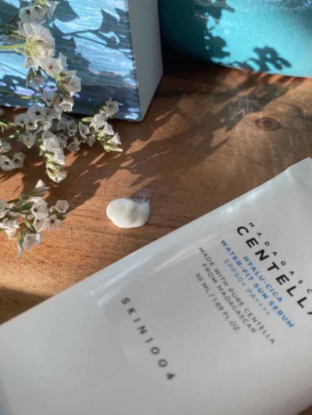 SKIN1004 Madagascar Centella Hyalu-Cica Water-Fit Sun Serum SPF50+ PA++++ review photo by Glowyforever