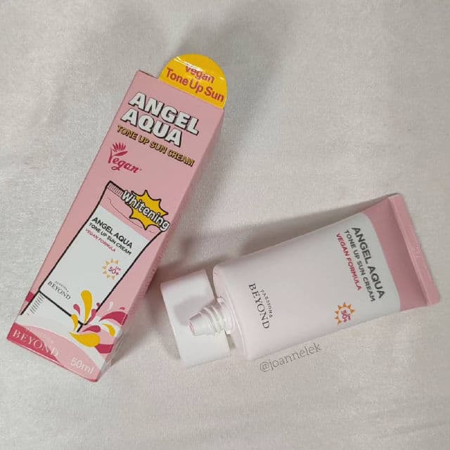 Beyond Angel Aqua Tone Up Sun Cream SPF50+ PA++++ review photo by joannelek