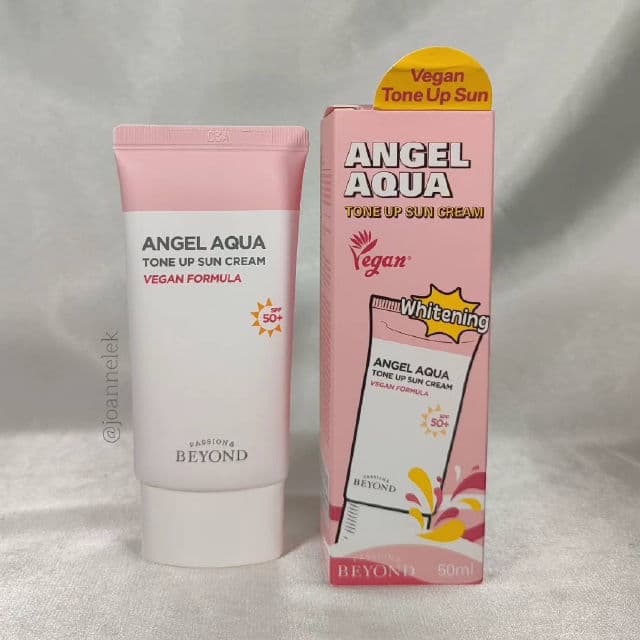 Beyond Angel Aqua Tone Up Sun Cream SPF50+ PA++++ review photo by joannelek