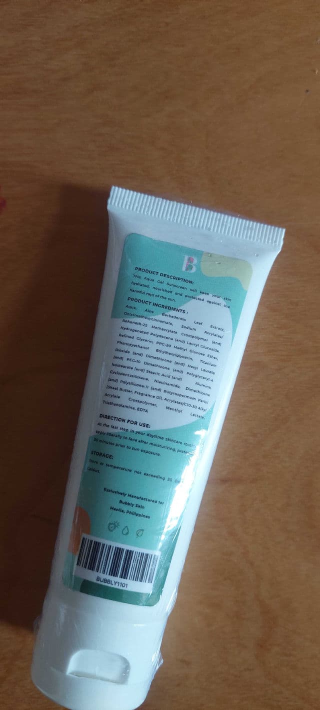 Bubbly Skin Hello Sunshine Hydrogel Sunscreen with Aloe Vera Extract SPF 30 review photo by Gray17