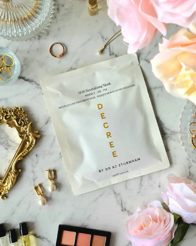 Decree Skincare Dr. AJ Sturnham SOS Revitalising Sheet Mask review photo by Beautywithmoii