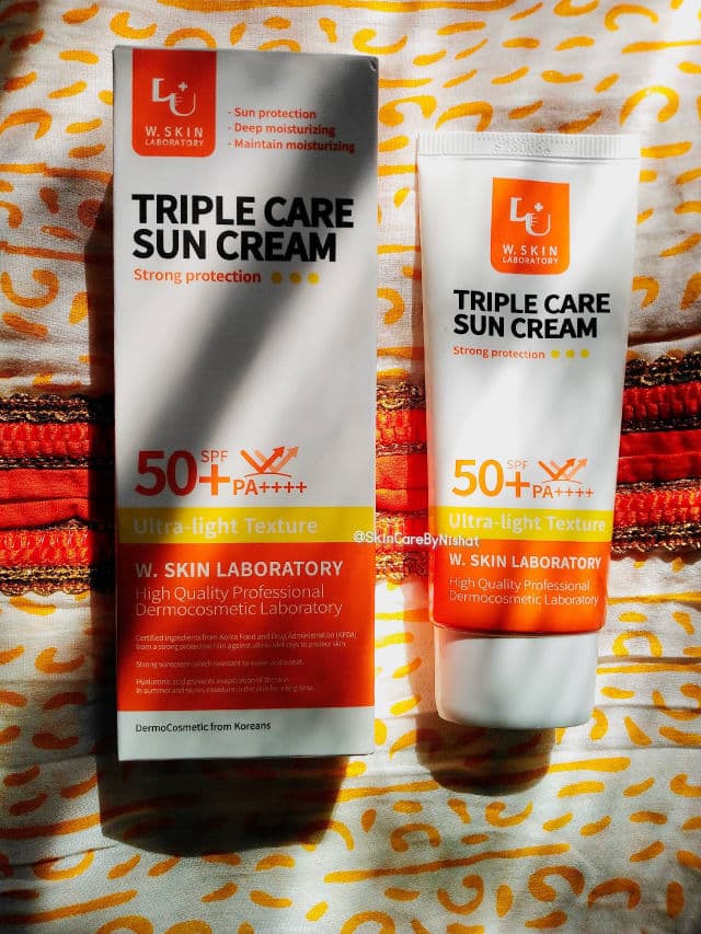 W Skin Laboratory Triple Care Sun Cream SPF50+ PA++++ review photo by Nishat