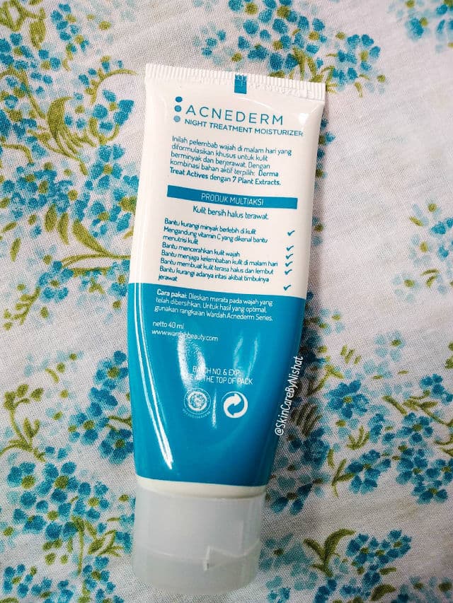 Wardah Acnederm Night Treatment Moisturizer review photo by Nishat