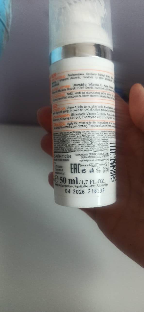 Bielenda Professional SupremeLab Energy Boost Krem Z Witaminą C review photo by PetitGirl