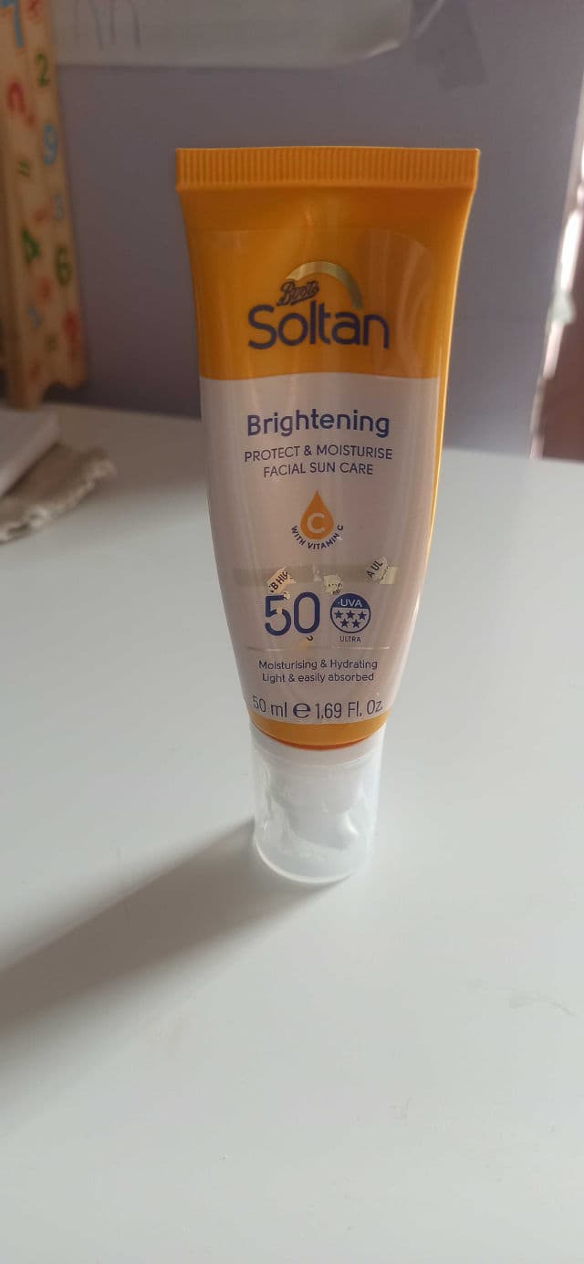 Boots Soltan Brightening Protect & Moisturise Facial Suncare Cream with Vitamin C SPF50+ review photo by PetitGirl