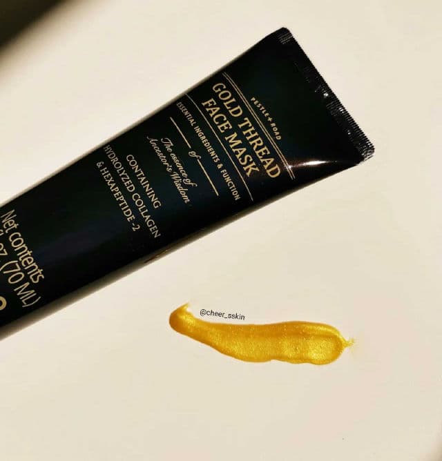 Pestlo Gold Thread Face Mask review photo by Cheerskin