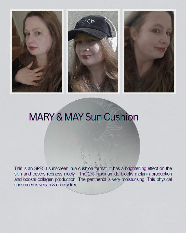 Mary&May Vegan Niacinamide Panthenol Sun Cushion SPF50+ PA++++ review photo by ciarabeautydiary