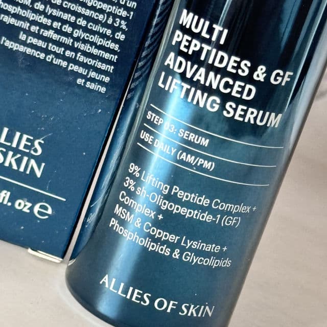 Allies of Skin Multi Peptides & GF Advanced Lifting Serum review photo by SkinlovesbySam