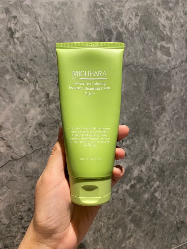 Miguhara Green Tea Calming Essence Cleansing Foam review photo by SkincareUprising