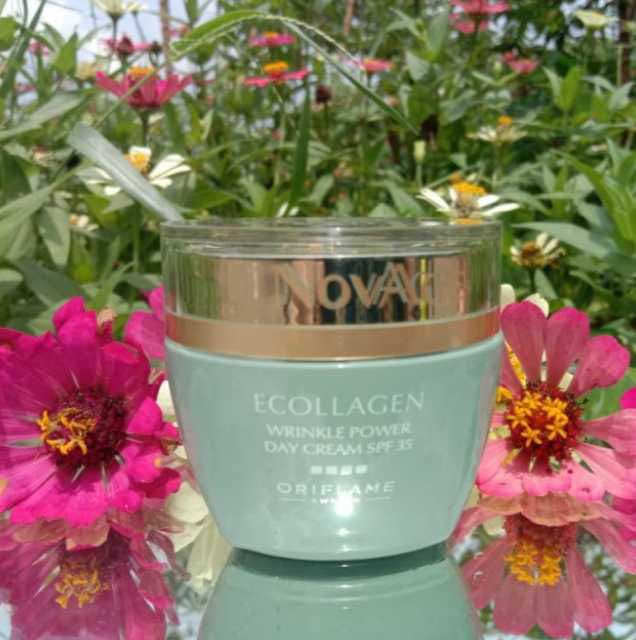 Oriflame NovAge Ecollagen Wrinkle Power Day Cream SPF 35 review photo by mrscepiskincare