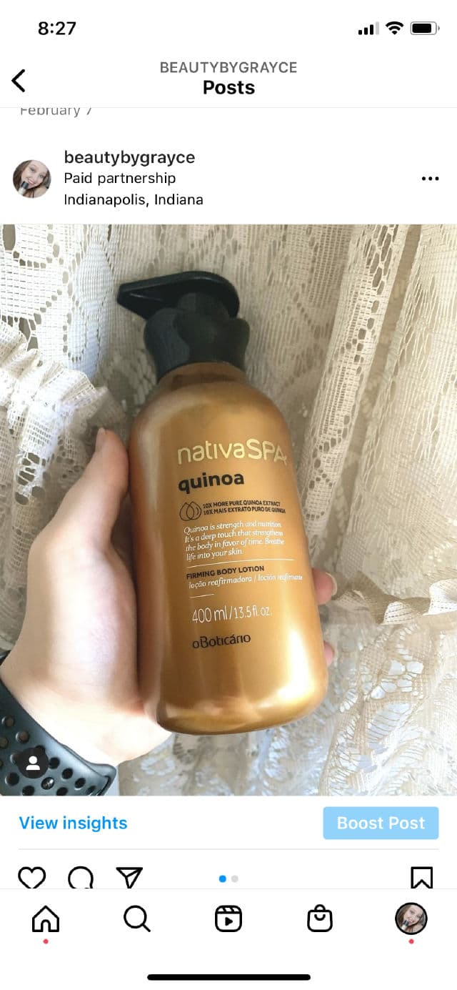 NativaSPA Quinoa Firming Body Lotion review photo by Graycekay