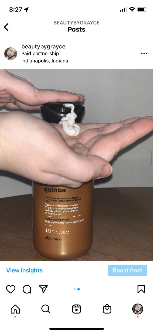 NativaSPA Quinoa Firming Body Lotion review photo by Graycekay