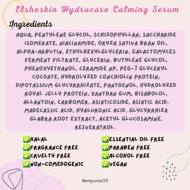 ElsheSkin Hydracare Calming Serum review photo by neniyuniar20