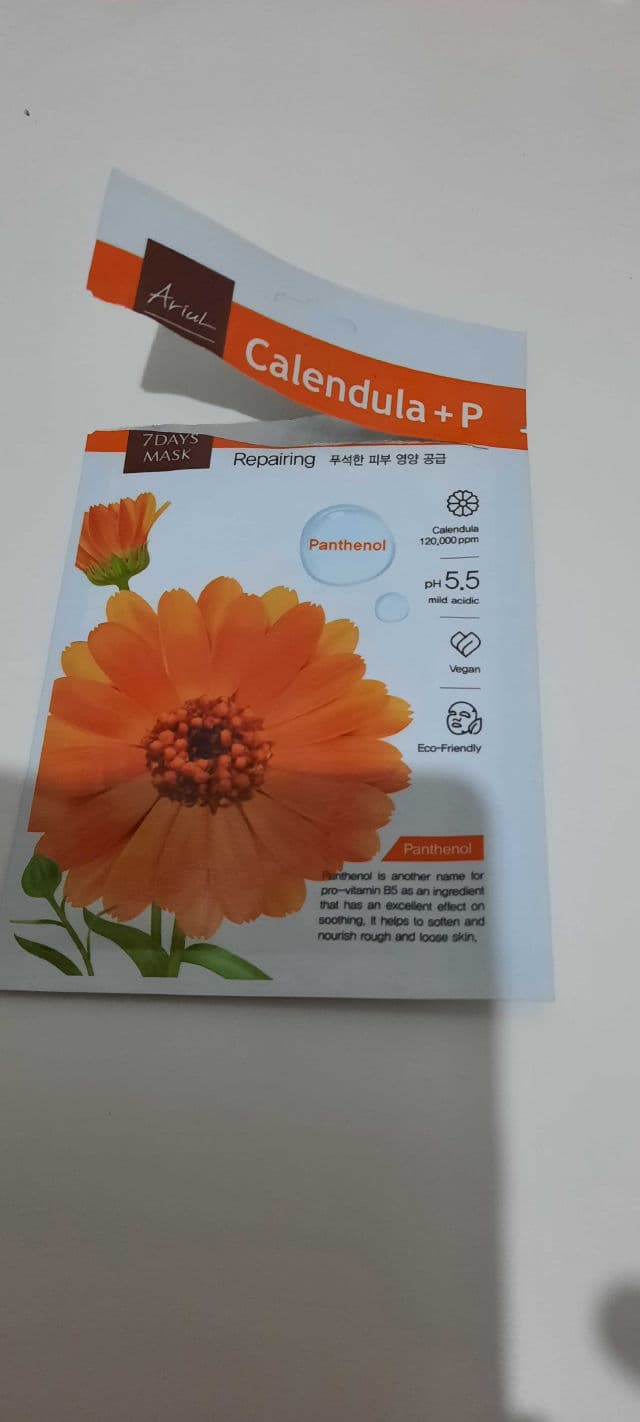 Ariul 7 Days Calendula + P Repairing Mask Sheet review photo by glowediaries