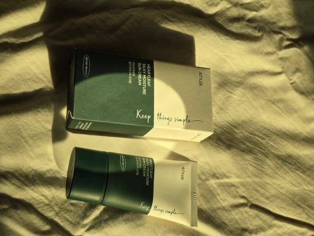 ANUA Heartleaf Silky Moisture Sun Cream SPF 50+ PA++++ review photo by ThirstySkincare