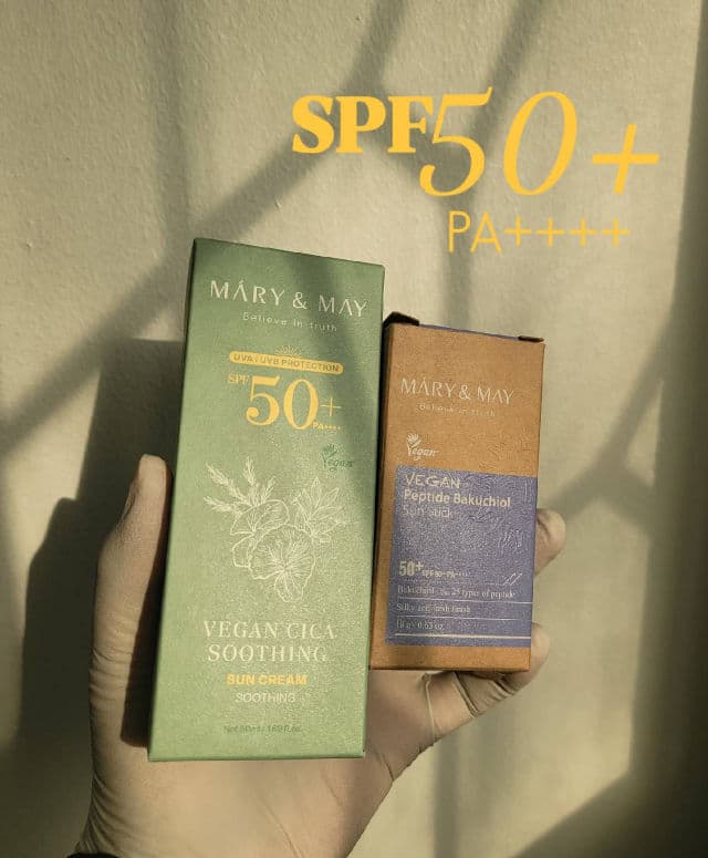 Mary&May Vegan Peptide Bakuchiol Sun Stick SPF50+ PA++++ review photo by SumooQueen