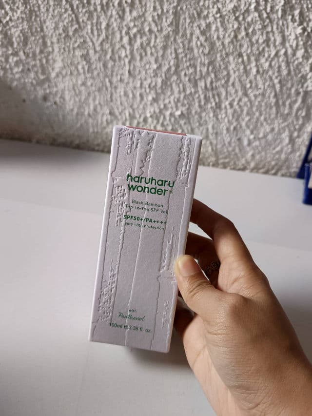 HaruHaru WONDER Black Bamboo Top-to-Toe SPF Veil SPF50+ PA++++ review photo by ugcmichi