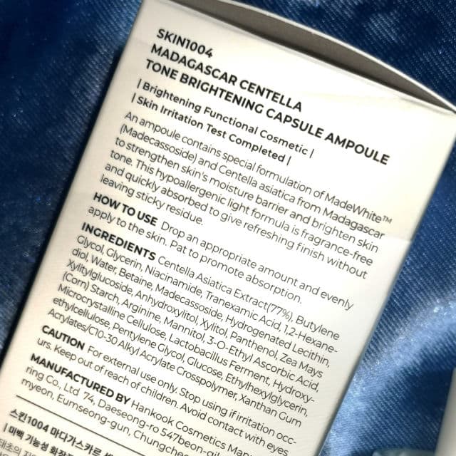 SKIN1004 Madagascar Centella Tone Brightening Capsule Ampoule review photo by SkinSYK