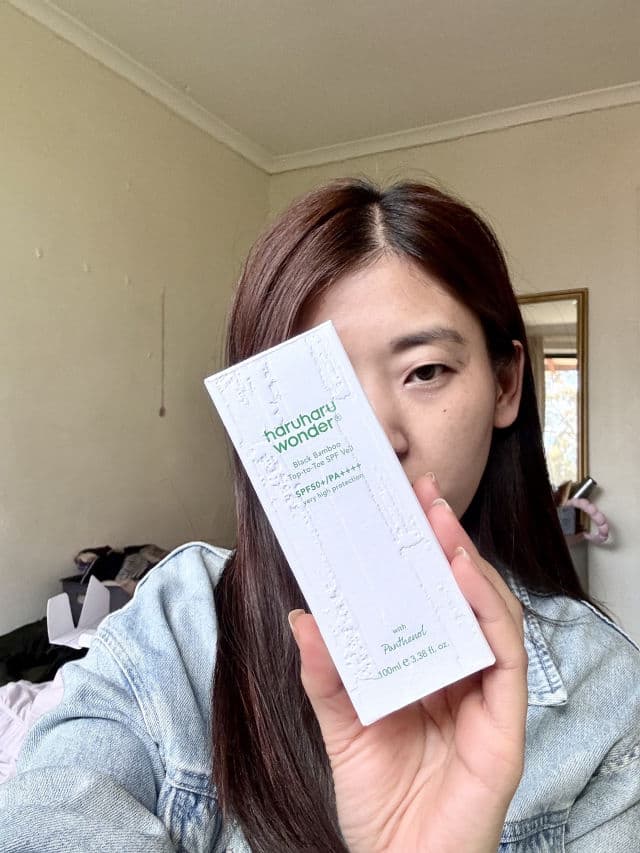 HaruHaru WONDER Black Bamboo Top-to-Toe SPF Veil SPF50+ PA++++ review photo by Tashy