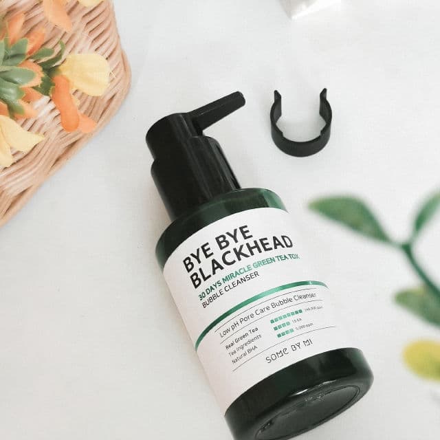 Some By Mi Bye Bye Blackhead 30Days Miracle Green Tea Tox Bubble Cleanser review photo by Afandi
