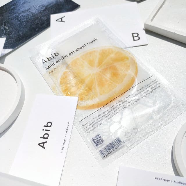 Abib Mild Acidic pH Sheet Mask Yuja Fit review photo by Afandi