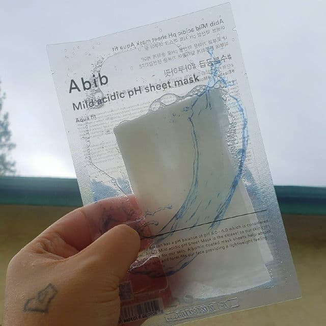 Abib Mild Acidic pH Sheet Mask Aqua Fit review photo by AlottaReviews