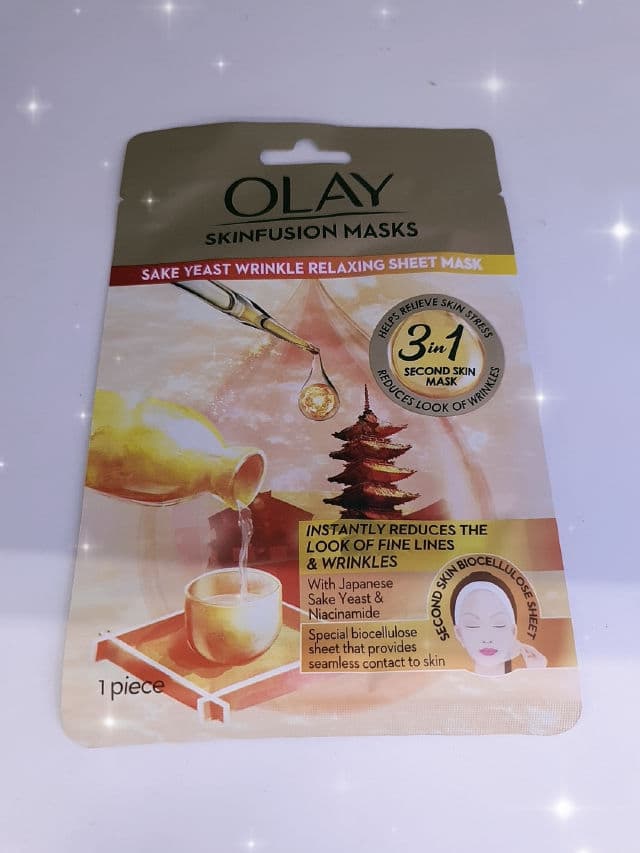 Olay Skinfusion Sake Yeast Wrinkle Relaxing Sheet Mask review photo by Amelll